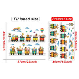 Cute Arabic Numeral Animals Train Wall Stickers for Kids room Children Bedroom Nursery Home Decor Kindergarten PVC Wall Decals