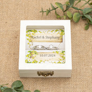 Personalized Wedding Ring Box  Wedding Favors Gift for Her Custom Wedding Ceremony Ring Box  Custom Name Ring box