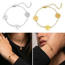 Arabic Coin Bracelet Islamic Wrist Jewelry Adjustable Chain Bracelet for Daily