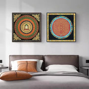 Classic Golden Tibet Thangka Buddha Canvas Paintings And Prints Wall Art HD Pictures For Living Room Home Decor Frameless Gifts