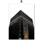 Canvas Painting Posters And Prints Pictures Islamic Mosque Quran Architecture Palace Landscape Wall Art For Linving Room Decor