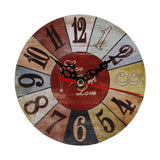 Silent Non-Ticking Wooden Wall Clocks Operated Country Retro Rustic Decorative Arabic Numerals Hanging Clock for Living Room
