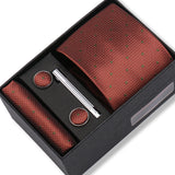 Wedding Gift Tie Wholesale New Style Pocket Squares Set Cufflinks Tie Clip Necktie Box Men Fit Wedding Blue Paisley Black Boxs