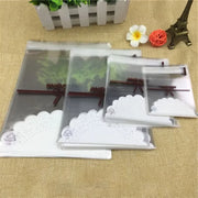 100PCS Cute Bow Plastic Packaging Bags Self-adhesive Bags for Snack and Gift Cookies and Candies Packaging DIY For Party,Wedding