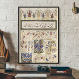 Vintage Islamic Geometry Arabic Pattern Muslim Art Poster HD art sticky wall waterproof home living room bedroom bar aesthetic d