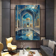 इस्लामी वास्तुकला मस्जिद पोस्टर इस्लामी अरब फ्यूजन धार्मिक प्रिंट कैनवास पेंटिंग दीवार चित्र घर कक्ष आधुनिक सजावट