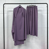 Ramadan Abayas Sets  2 Piece Set Muslim Women Hijab Dress Prayer Garment Abaya Long Khimar Arab Gown  Islamic Clothes Robe