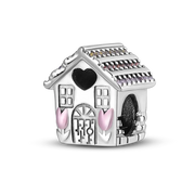 925 Sterling Silver Family House Love Forever Family Beads Boys Girls Lovers Pendant Charms Fit Bracelet DIY Ms Jewelry Gift