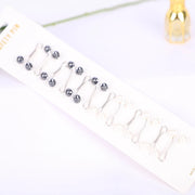 12pcs Pins Clips Set for Muslim Hijab Fashion Islam Turban Magnetic Closure New Headscarf Accessories Wedding Party Gift RIMAIRE