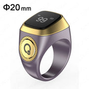 IQibla स्मार्ट प्रशंसा ज़िक्र रिंग तस्बीह टैली मुसलमानों के लिए बुद्धिमान डिजिटल काउंटर 5 प्रार्थना समय कंपन अनुस्मारक जलरोधक