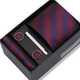 Wedding Gift Tie Wholesale New Style Pocket Squares Set Cufflinks Tie Clip Necktie Box Men Fit Wedding Blue Paisley Black Boxs
