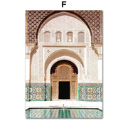 Canvas Painting Posters And Prints Pictures Islamic Mosque Quran Architecture Palace Landscape Wall Art For Linving Room Decor