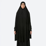 Muslim Abayas with Sleeve Women Hijab Long Shawl Full Cover Solid Color Prayer Clothing Premium Cotton Hemp Plain Hijabs