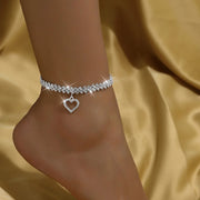 Rhinestone Anklets Chain Women Shining Ankle Bracelet Irregular Personality Beach Foot Accessories Wedding Party Jewelry