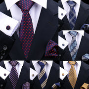 Wedding Gift Tie Wholesale New Style Pocket Squares Set Cufflinks Tie Clip Necktie Box Men Fit Wedding Blue Paisley Black Boxs