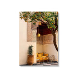 3Pcs/Sets Boho Islamic Style Architecture Posters Canvas Painting Retro Brown Wall Art for Home Living Room Decoration Unframed