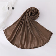Crinkle Muslim Hijabs for Women Scarf Thin Plain Shawls Femme Musulman Soft Rayon Headscarf Wrinkle Islamic Turban Headband