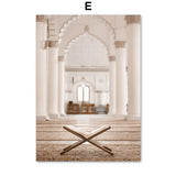 Islamic Art Canvas Painting Grundtvigs Church Medina Oman  Sheikh Zayed Mosque  Wall Decor Posters  Prints for Living Room
