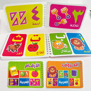 Arabic Numbers and Letters 2 Books Set Early Childhood Education Materials for Preschool Language Learning Teaching Aids