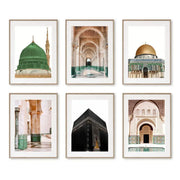 Canvas Painting Posters And Prints Pictures Islamic Mosque Quran Architecture Palace Landscape Wall Art For Linving Room Decor