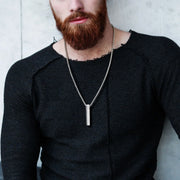 Mprainbow Allah Arabic 3D Bar Necklaces for Men,Muslim Pendant Ayatul Kursi Necklace,Islam Eid Ramadan Islamic Jewelry Gifts