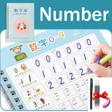الخط العربي الفرنسي للأطفال، ملصقات الكتابة، دفتر نسخ سحري للغة الإنجليزية، دفاتر نسخ، قلم، صيني، مسح مجاني