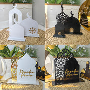 Acrylic Ramadan Table Decor – Eid Mubarak Ornament for Islamic Celebrations