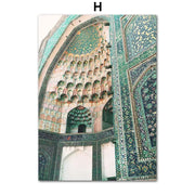 Canvas Painting Posters And Prints Pictures Islamic Mosque Quran Architecture Palace Landscape Wall Art For Linving Room Decor
