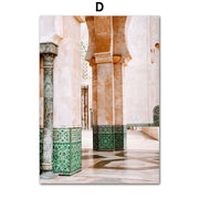 Canvas Painting Posters And Prints Pictures Islamic Mosque Quran Architecture Palace Landscape Wall Art For Linving Room Decor
