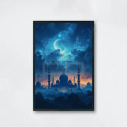 इस्लामी वास्तुकला मस्जिद पोस्टर इस्लामी अरब फ्यूजन धार्मिक प्रिंट कैनवास पेंटिंग दीवार चित्र घर कक्ष आधुनिक सजावट