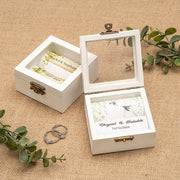 Personalized Wedding Ring Box  Wedding Favors Gift for Her Custom Wedding Ceremony Ring Box  Custom Name Ring box