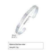 Vnox Ayatul Kursi Sutra Men Cuff Bracelet Stainless Steel Personality Islamic Muslim Calligraphy Arabic God Messenger Jewelry