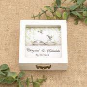 Personalized Wedding Ring Box  Wedding Favors Gift for Her Custom Wedding Ceremony Ring Box  Custom Name Ring box