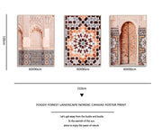 मोरक्को वास्तुकला फोटोग्राफी पोस्टर और प्रिंट इस्लामी दीवार कला कैनवास पेंटिंग मोज़ेक दीवार चित्र लिविंग रूम सजावट के लिए