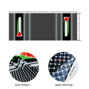 Kuffiyeh Shawl Chiffon Scarf Geometric Women Islamic Muslim Scarves Shawl Echarpe the Middle East Arab Hijabs