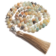 Tasbih Prayer 99 Prayer Beads  Islamic Rosary 8mm Amazonite Knotted Necklace Bracelet Muslim Jewelry