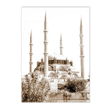 Beige Mosque Desert Peony Moroccan Arch Posters And Prints Islamic Calligraphy Wall Art Canvas Painting Living Room Home Decor