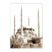 Beige Mosque Desert Peony Moroccan Arch Posters And Prints Islamic Calligraphy Wall Art Canvas Painting Living Room Home Decor