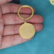 Islamic Mashallah Men Charm Pendant Keychain Stainless Steel Key Chains Women's Keyring Jewelry Gifts Birthday Gifts