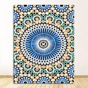 Morocco Building Wall Art Canvas Painting Religion School Wall Picture For Living Room Home Decor Mosque Blue Door Nordic Poster