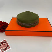 पुरुषों की कढ़ाई वाली मुस्लिम प्रार्थना टोपी - कुफी टोपी, इस्लामी फैशन