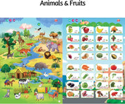 كتاب صوتي تفاعلي 2 في 1 جديد باللغة العربية والإنجليزية، لعبة قراءة تعليمية مبكرة للأطفال المسلمين الصغار، الأولاد والبنات