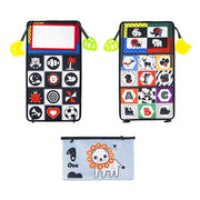 Baby Cloth Book with Distorting Mirror Soft Cartoon Parent-child Interactive Early Educational Montessori Toy for Children