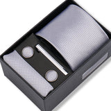 Wedding Gift Tie Wholesale New Style Pocket Squares Set Cufflinks Tie Clip Necktie Box Men Fit Wedding Blue Paisley Black Boxs