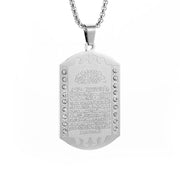 Islam Muslim Four Qul Suras Stainless Steel Key Chain Ayatul Kursi Keyring Calligraphy Arabic God Messenger Jewelry