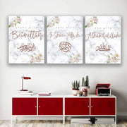 3pcs Islamic Arabic Calligraphy Posters and Prints, Modern Canvas Painting, Wall Art for Living Room, Home Decor No Frame