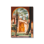 3 पीस/सेट बोहो इस्लामिक स्टाइल आर्किटेक्चर पोस्टर कैनवास पेंटिंग रेट्रो ब्राउन वॉल आर्ट घर लिविंग रूम सजावट के लिए बिना फ्रेम के