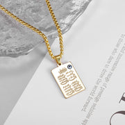 Islam Muslim Four Qul Suras Stainless Steel Key Chain Ayatul Kursi Keyring Calligraphy Arabic God Messenger Jewelry