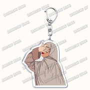 Fashion Islam Muslim Girl Woman Keychains for Accessories Bag Ramadan Eid Mubarak Hijab Keyrings Jewelry Fans Feminism Gifts