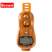 عداد يدوي جديد محمول، عداد خرز رقمي LED، عداد مسبحة خشبي رقمي، لعبة حسابية للتأمل والصلاة الإسلامية